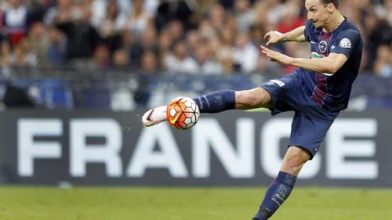 Zlatan kicks a football again!