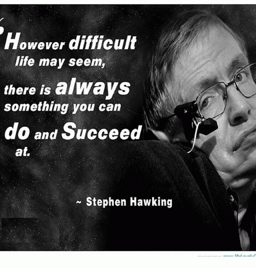 “However difficult life may seem, there is always something you can do and succeed at.” Stephen Hawking’s speech leaves audience in tears