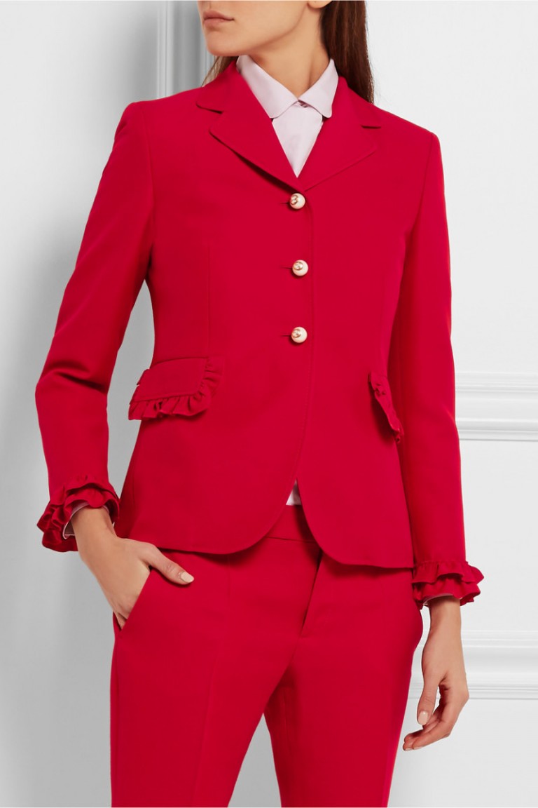 Maura Is Super, Super, Super Upset This Ruffly Red Gucci Blazer Is $2,200