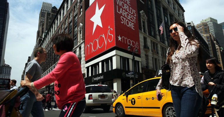 Macy’s shares tumble 5 percent as department store struggles to grow sales