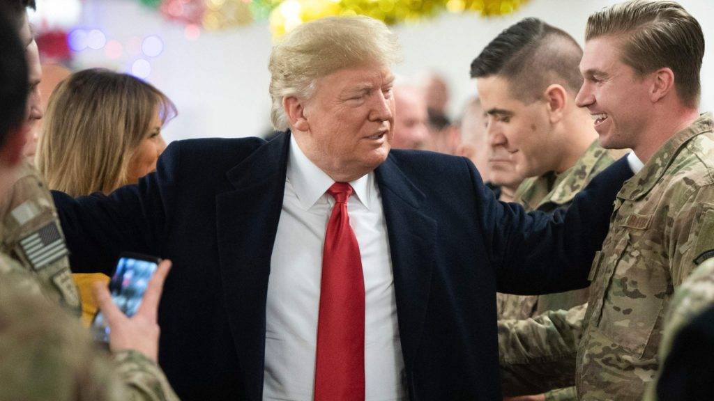 donald and melania trump visit us troops in iraq on christmas trip