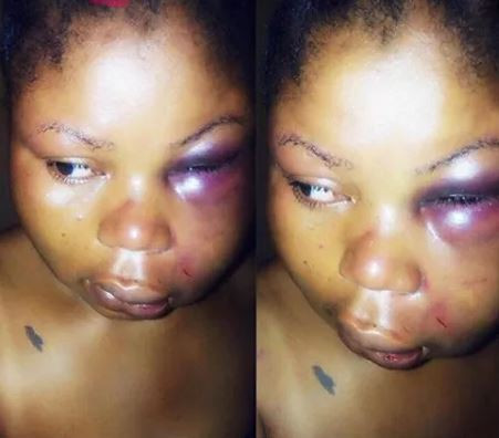 Photo:Â Lady brutally beaten after entering a âone chanceâ bus in Ibadan