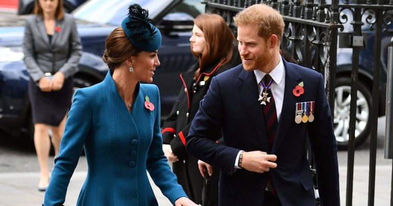 Surprise Appearance! Prince Harry Joins Duchess Kate for ANZAC Day Service