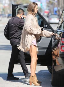 alessandra ambrosio in shorts out for stroll in venice 16