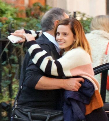 emma watson shares a sweet hug goodbye with her dad chris in london 2