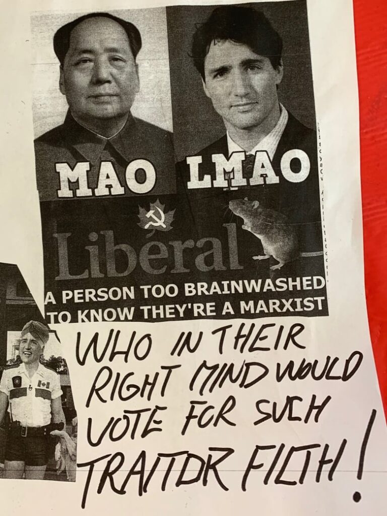 Fort McMurray Liberal candidate’s campaign office vandalized with ‘threatening’ posters
