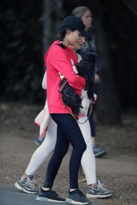 miranda cosgrove out with her dog penelope in la 10