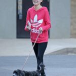 miranda cosgrove out with her dog penelope in la 9