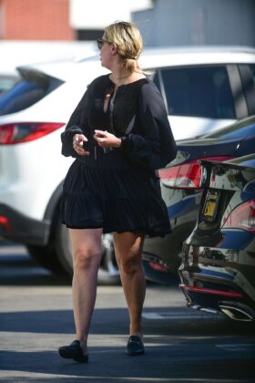 Mischa Barton in Black Mini Dress – Shopping at Petco in West Hollywood