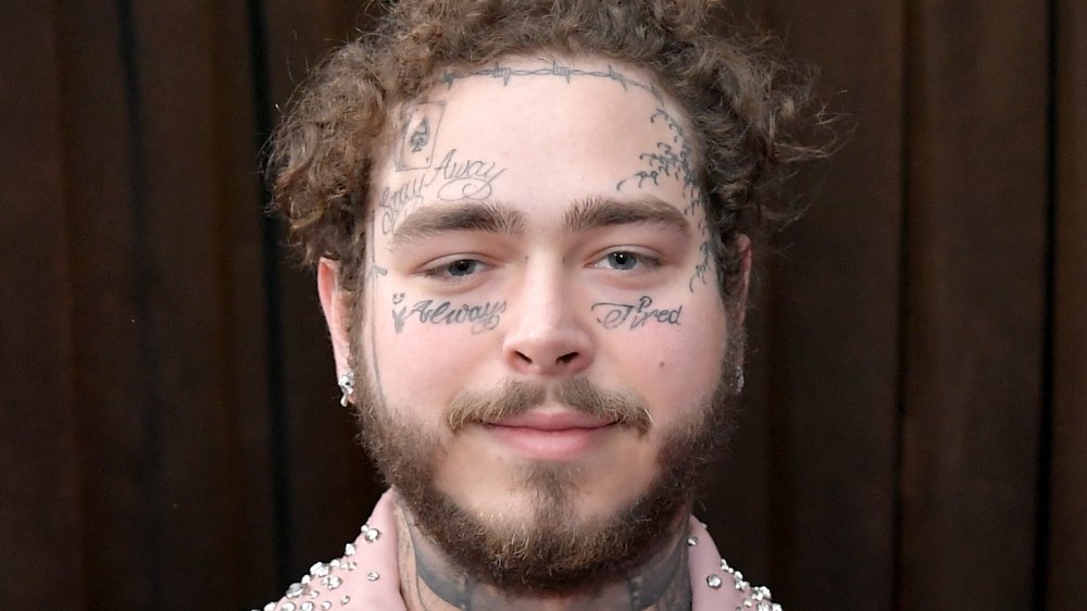 every post malone face tattoo