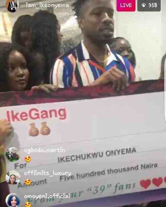 fans of ex bbnaija housemate ike contribute n500k for him watch video