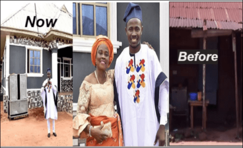From Grass To Grace: Comedian, MC Gbovo Builds A Multi-million Naira House For His Mother (Photos)