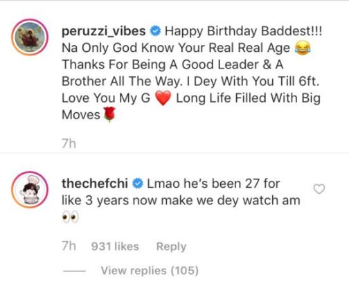 na only god know your real age peruzzi and chioma accuse davido of lying about his age 1