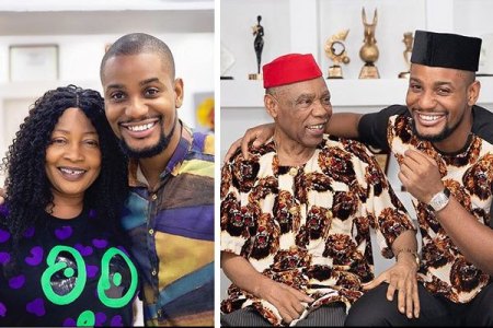 nollywood actor alex ekubo shares cute photos of his parents