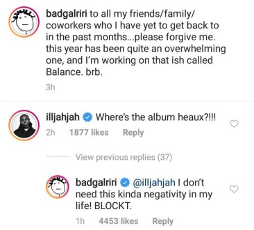 rihanna loses her patience with rude follower screenshot