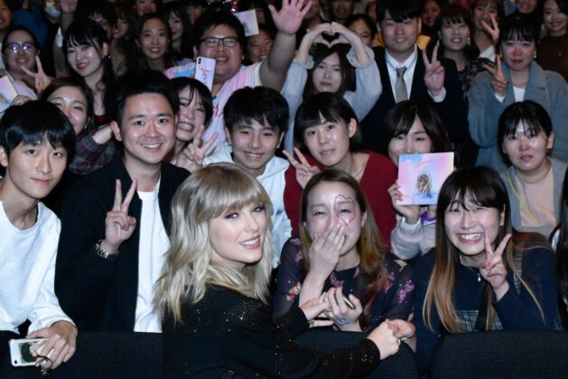 taylor swift at a fan event in tokyo 1