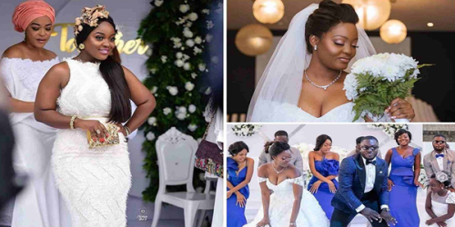 wedding photos of a lady that looks exactly like actress jackie appiah goes viral online