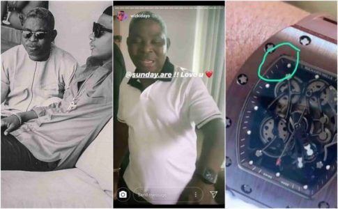 Wizkid Richard Millie Watch Gift To Sunday Are, Is Reportedly Fake (See Photos)
