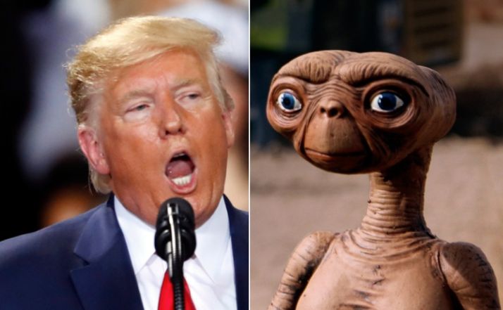 donald trump accidentally attacked e t and became a hilarious alien meme 1