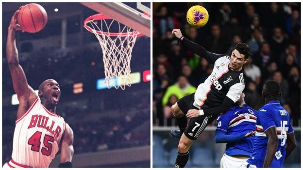 Football News : Cristiano Ronaldo Juventus forward defies gravity with jump