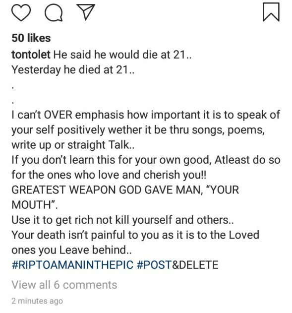 “Greatest Gift God Gave Man, Is Our Mouth” – Tonto Dikeh Reacts To The Death Of Juice Wrld