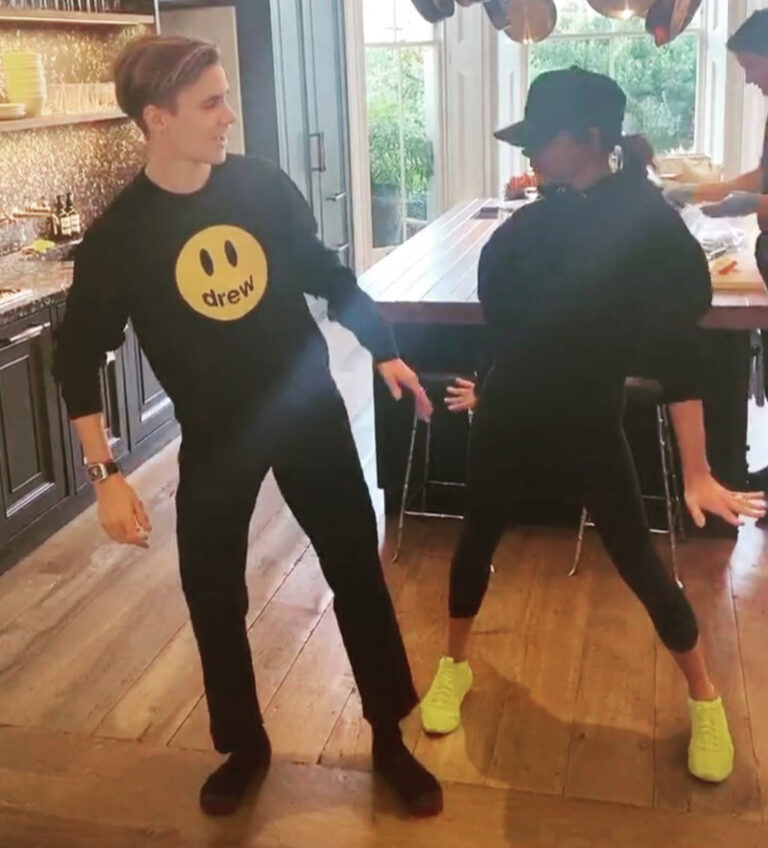 Victoria Beckham Dances Spice Girls Choreography With Son Romeo
