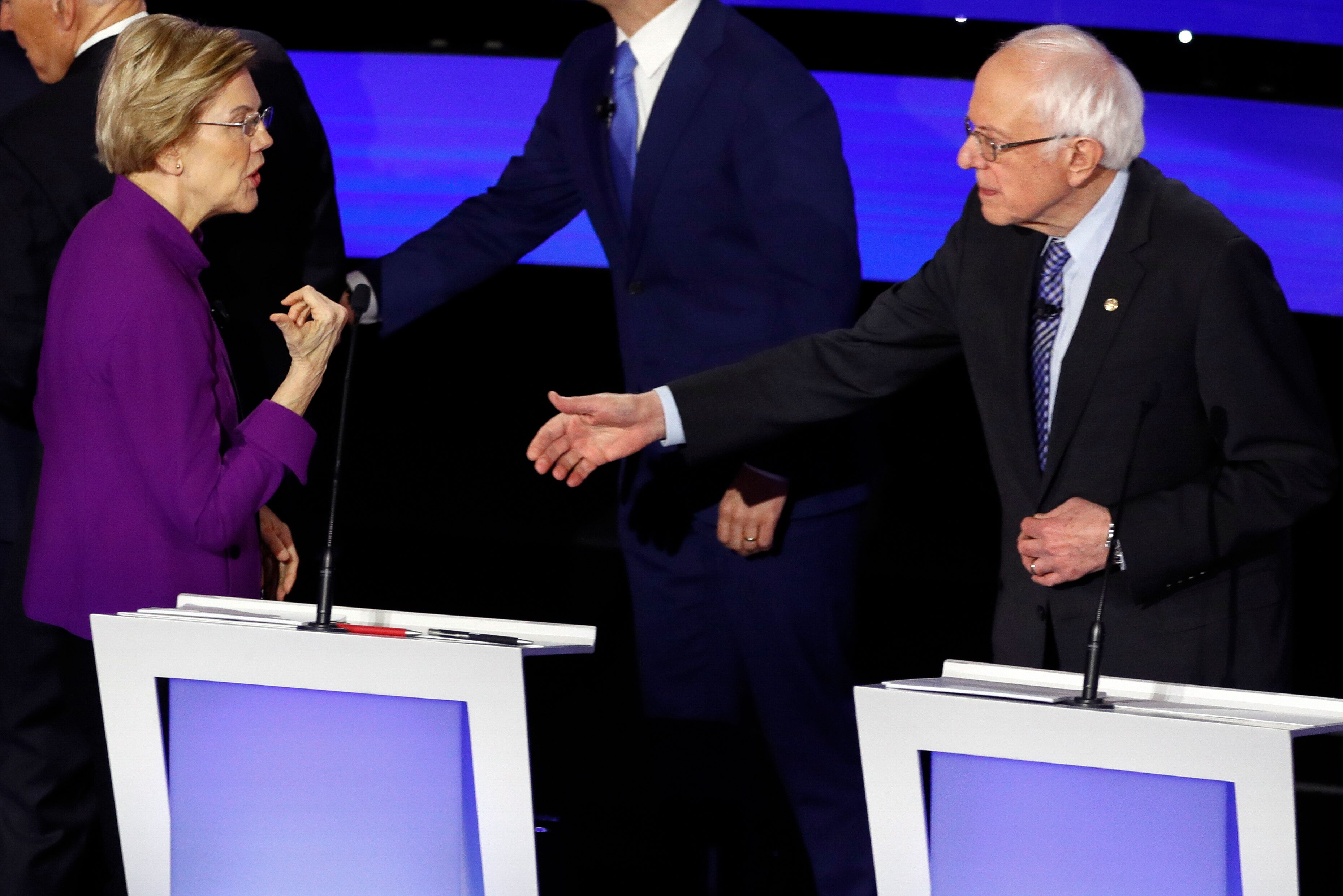 now we know what sanders and warren said during that post debate exchange 1