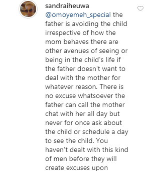 Some men just don't want to be in their child's life or have love for them - Ubi Franklin's baby mama, Sandra reacts to Toyin Lawani's post on 'blocking men' lindaikejisblog 3