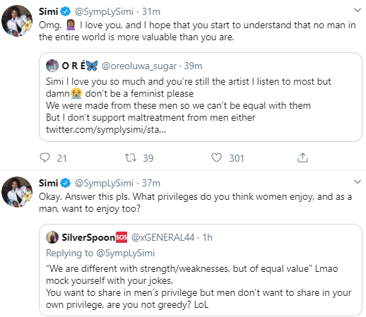 simi schools her followers on feminism as she advocates for gender equality 5