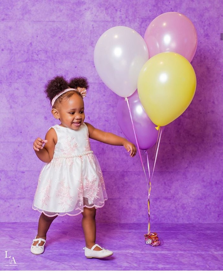 Tania Omotayo shares new photos of her daughter to celebrate her 1st birthday