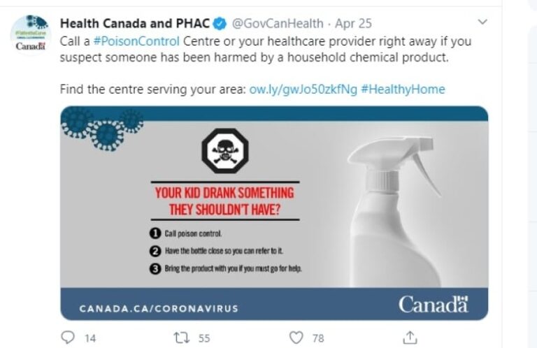 Canadians are accidentally poisoning themselves while cleaning to prevent COVID-19