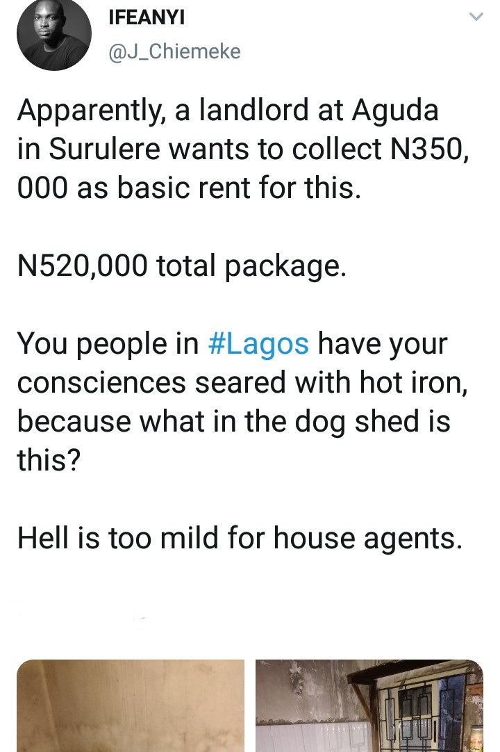 nigerian lawyer shares photos to show the state of an apartment a landlord in aguda is renting for 350000 1