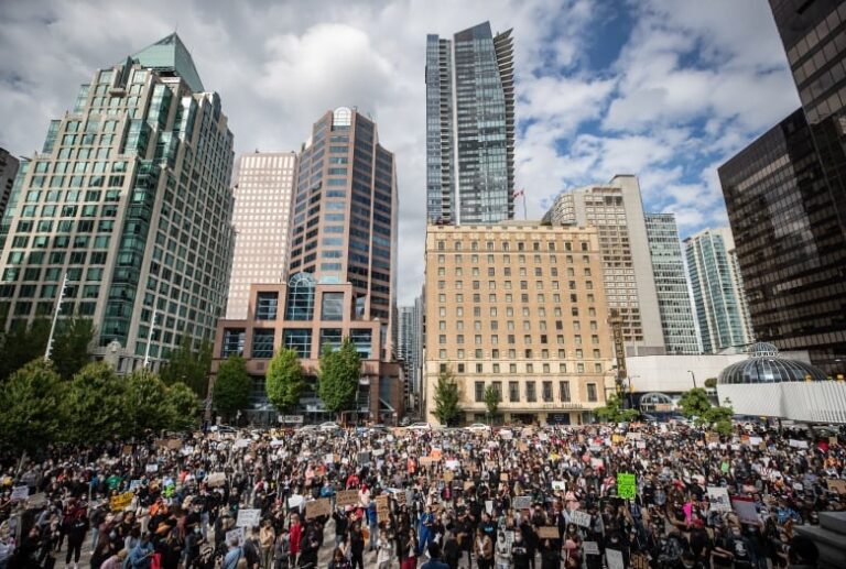 Thousands in Vancouver rally against police violence as George Floyd protests shake U.S.