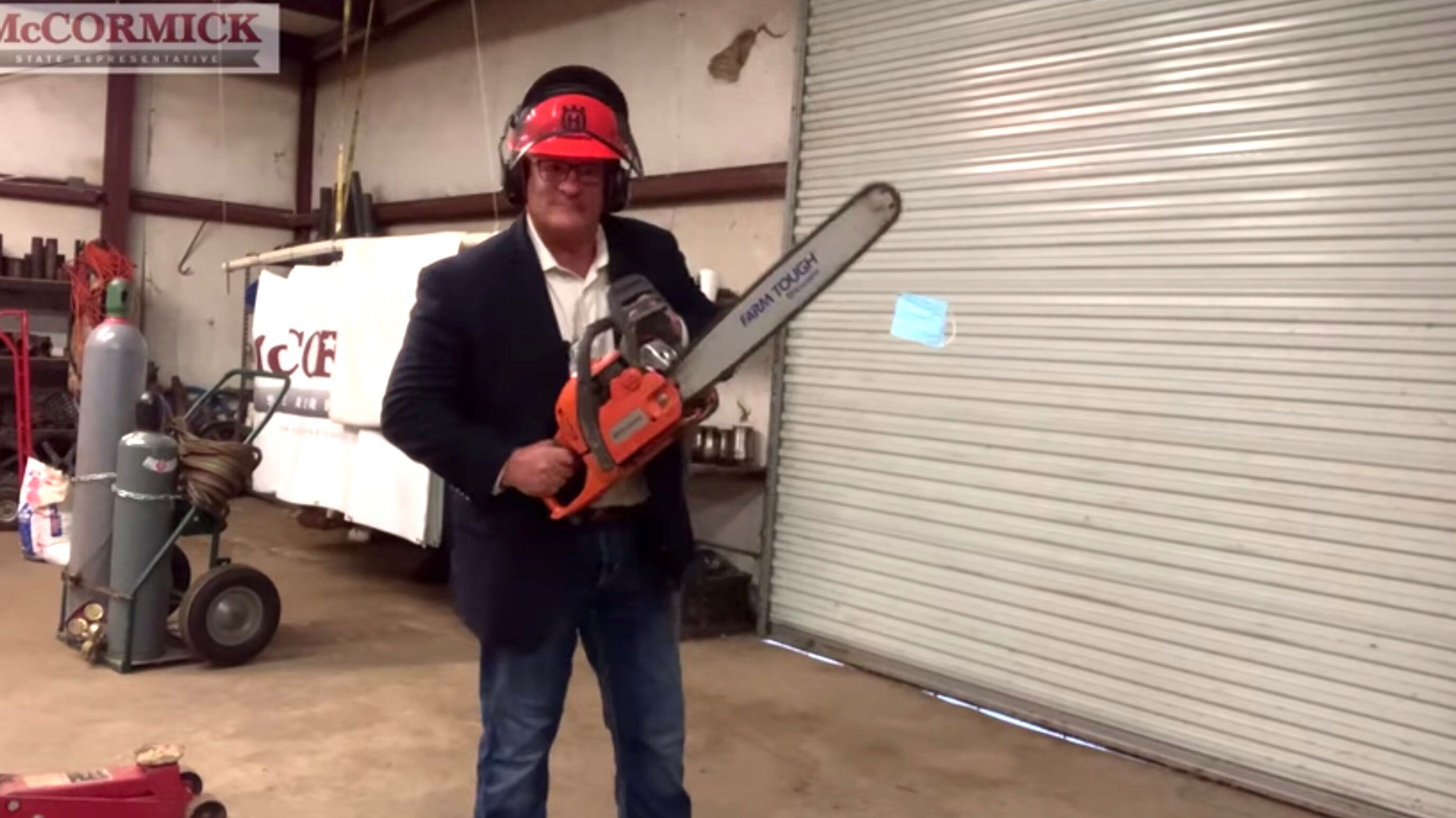 GOP Rep. Becomes Weirdly Violent With Mask, Rants About Nazis In Bonkers Video