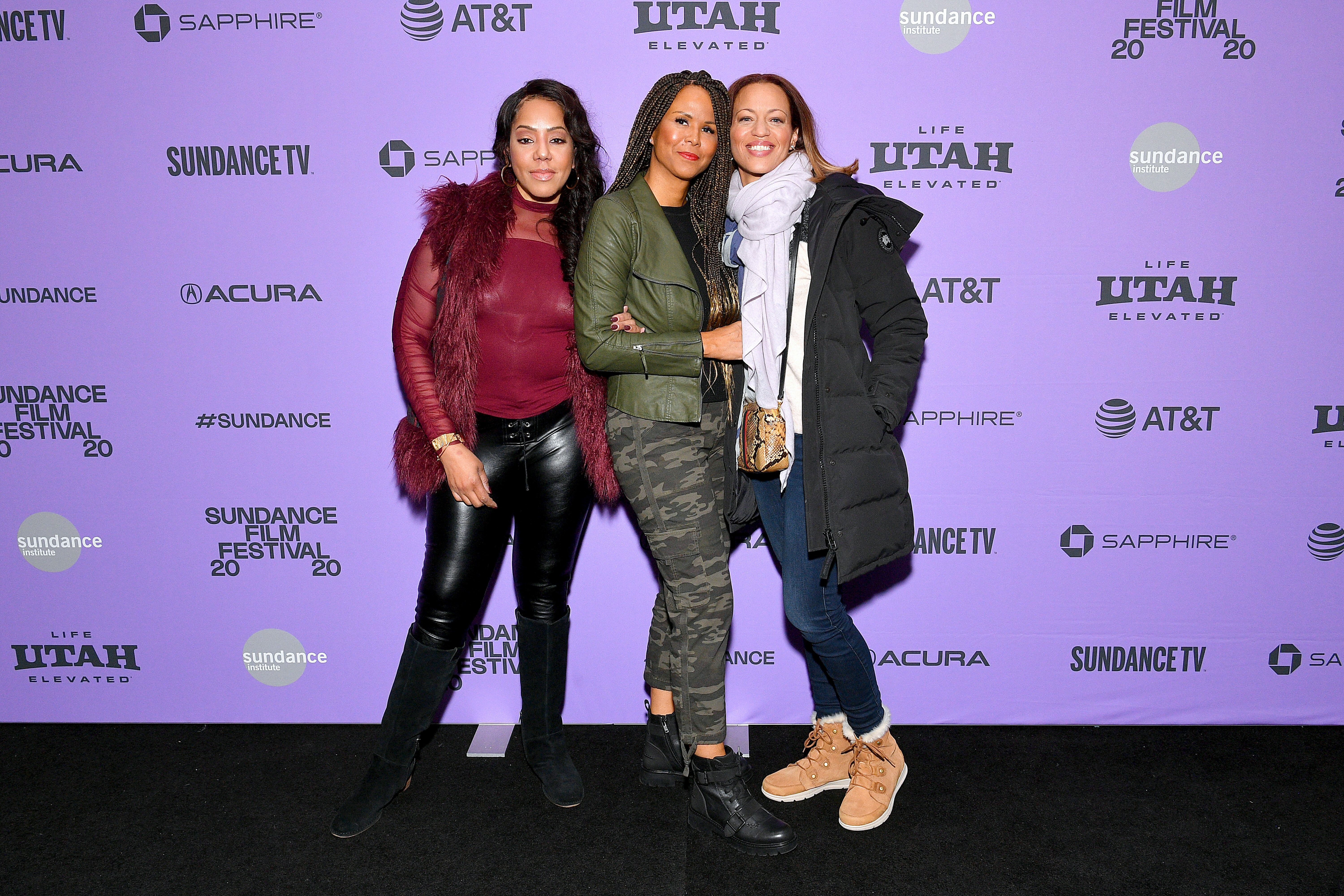Survivors Sherri Hines, Sil Lai Abrams, and Drew Dixon attend the 2020 Sundance Film Festival "On The Record" Premiere at The