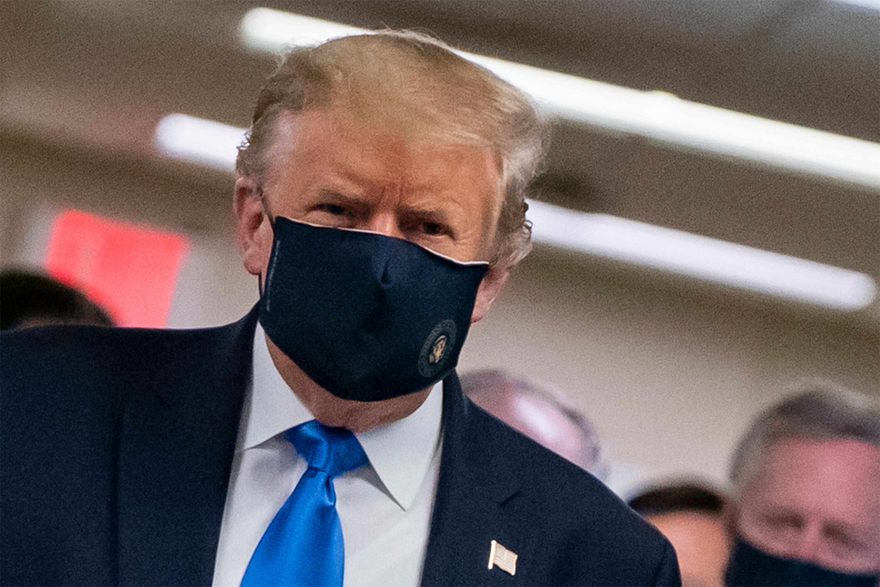 Trump Team Swoons After Their Boss Finally Dons Face Mask Months After Everybody Else