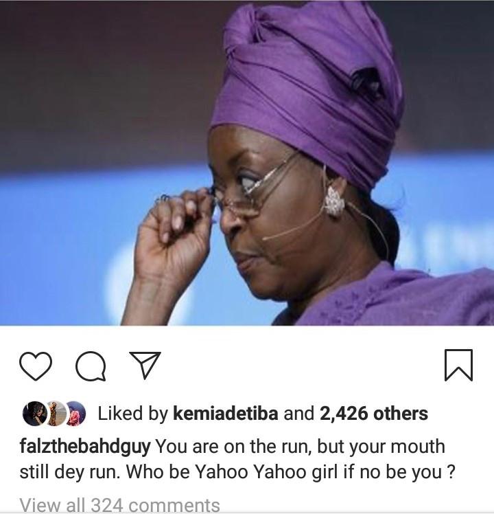 How Are You Different From A Fraudster?” – Rapper Falz And Toolz Tackle Former Minister, Diezani Over Her Yahoo Boys Statement