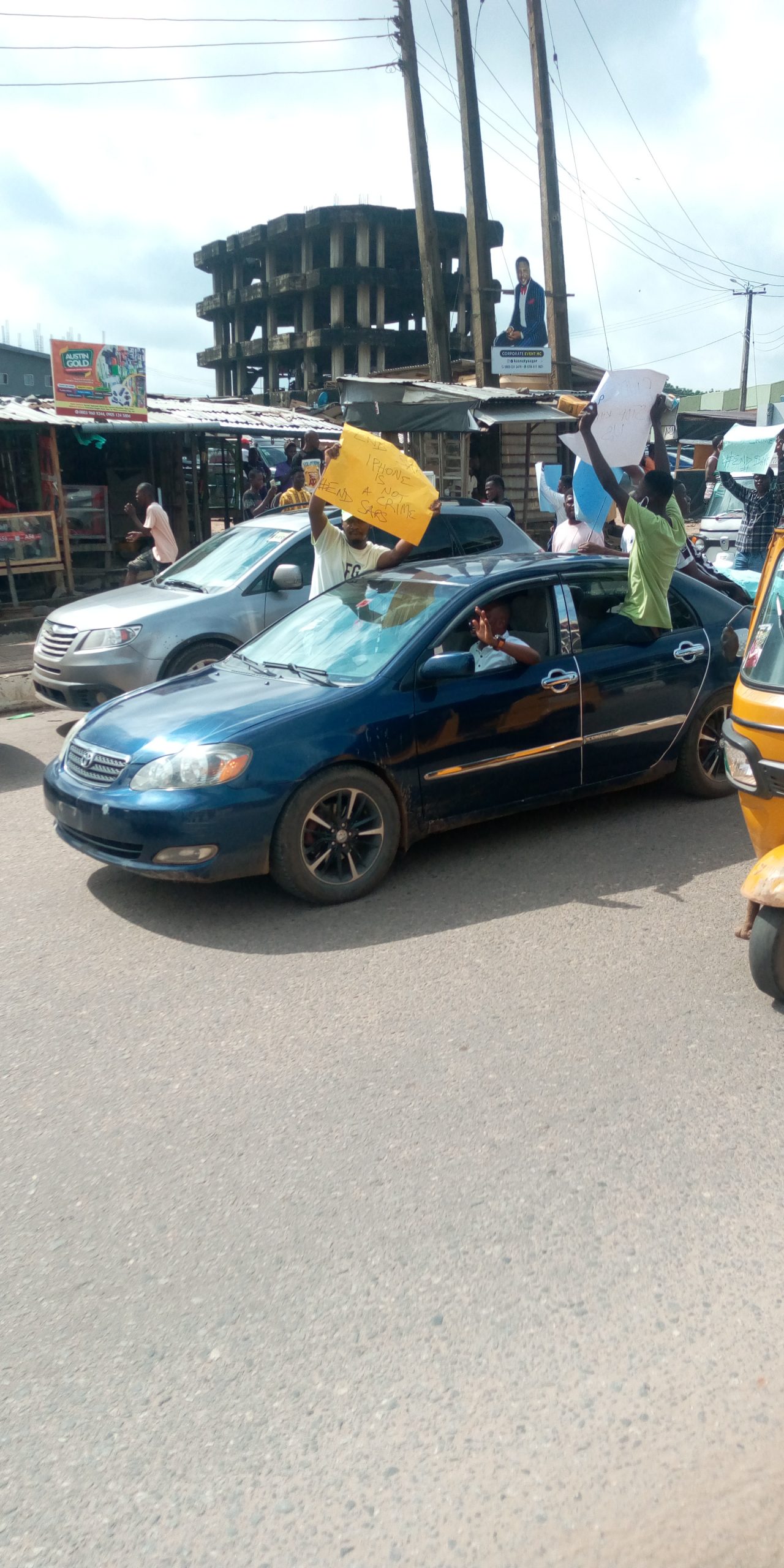 nigeria news end sars protesters storm abeokuta with charms photos 6