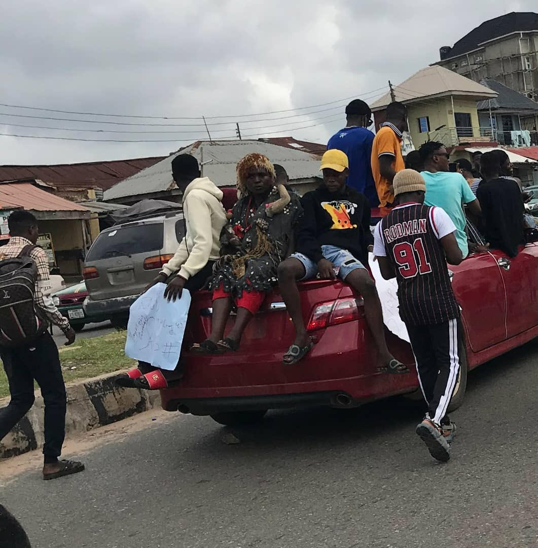 nigeria news end sars protesters storm abeokuta with charms photos 7