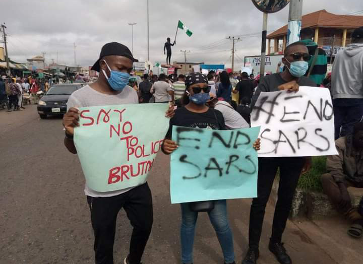 nigeria news massive crowd as end sars protest hits ondo photos 2