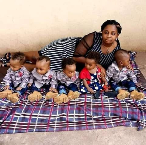beautiful photo of keke drivers wife and their adorable quintuplets