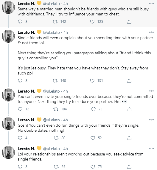 I cut off my friends when they've been single for more than 6 months - woman says as she warns people in romantic relationships to stay away from single friends