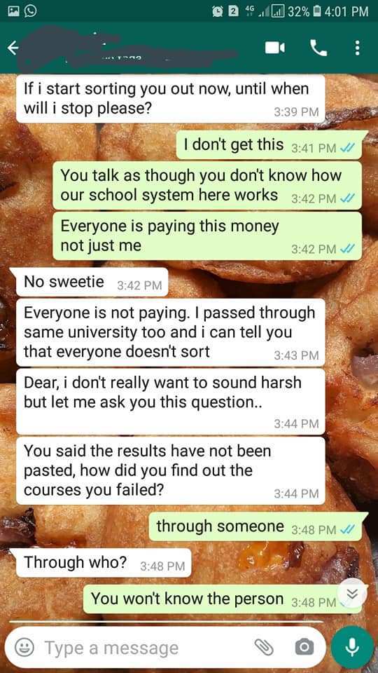 man breaks up with his girlfriend a month to their introduction after she persistently asked him for money to sort lecturers in school 5