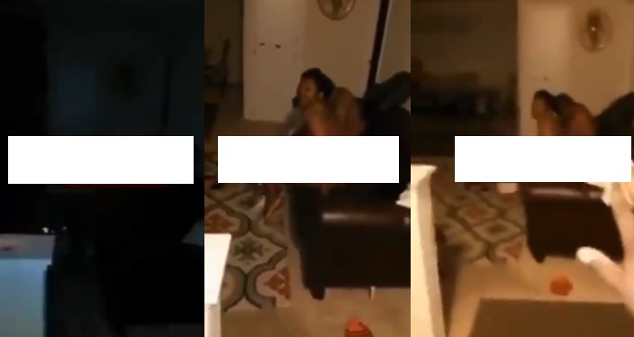 Sorry for disturbing you, Man reacts as he catches his wife Cheating with his best friend (Video)