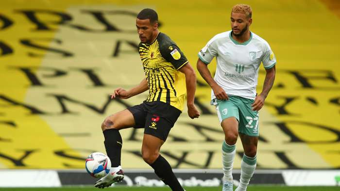 super eagles defender william troost ekong reacts after scoring his first goal for watford 1
