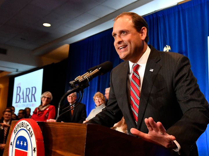 Even if McGrath loses to McConnell, her campaign could help Democrat Josh Hicks upset GOP Rep. Andy Barr (pictured above) in 