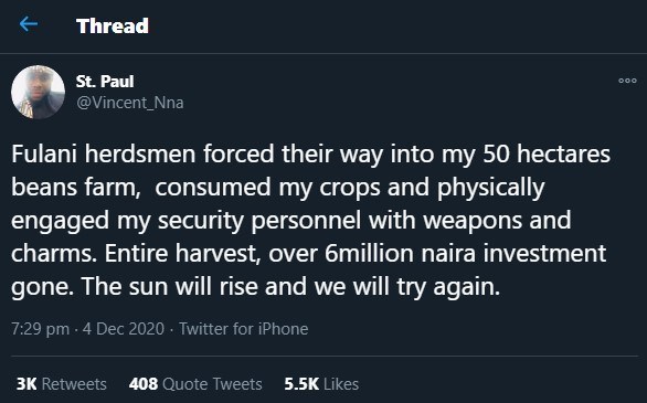 my n6m investment gone businessman laments says herdsmen raided his farm and attacked his security with charms 1