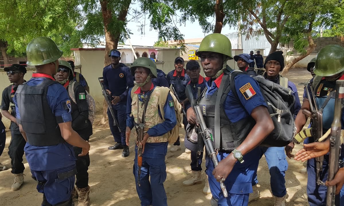 nigeria news nscdc parades suspects involved in looting imo avutu poultry