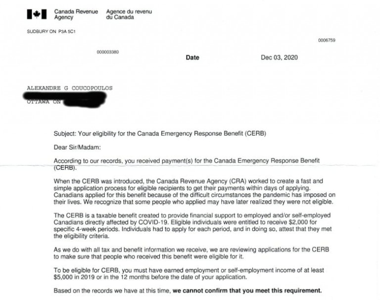 University of Ottawa student told to repay $12K from CERB says he was given bad info