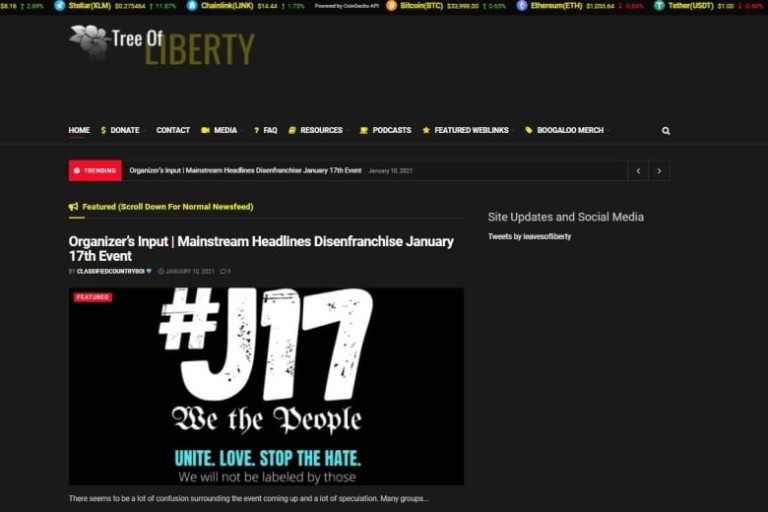 Anti-government extremists promote armed protests in U.S. using website hosted in Montreal